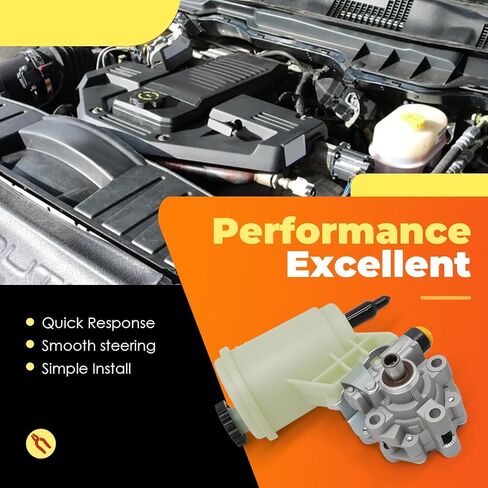 Power Steering Pump w/Reservoir Compatible with 2011 2012 R-A-M 2500 3500 4500 5500 L6 6.7L Replace 96-4074R 920-0154 68070908AB 68070908AC 68070908AA 68070908AD in Saudi Arabia