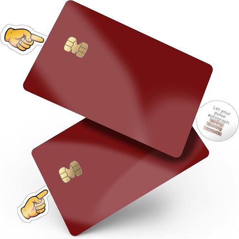 Pure Colors Credit Card Skin with Chip – Debit Card Skin, Debit Card Sticker Cover, Credit Card Sticker, Credit Card Cover, Debit Card Cover, Credit Card Stickers Skin (Cherry Red) in Saudi Arabia