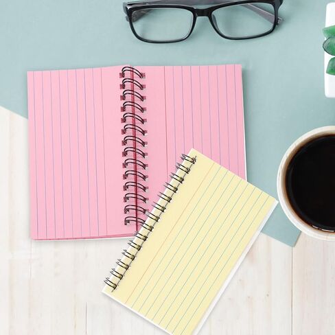 Lurrose 3Pcs Colorful Index Cards Notebooks 4.9X3 Inch Small Spiral Notepads with Horizontal Lines and Colored Tabs Portable Mini Notebooks for Study Office and Daily Writing in Saudi Arabia
