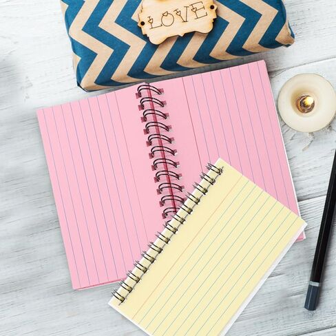 Lurrose 3Pcs Colorful Index Cards Notebooks 4.9X3 Inch Small Spiral Notepads with Horizontal Lines and Colored Tabs Portable Mini Notebooks for Study Office and Daily Writing in Saudi Arabia