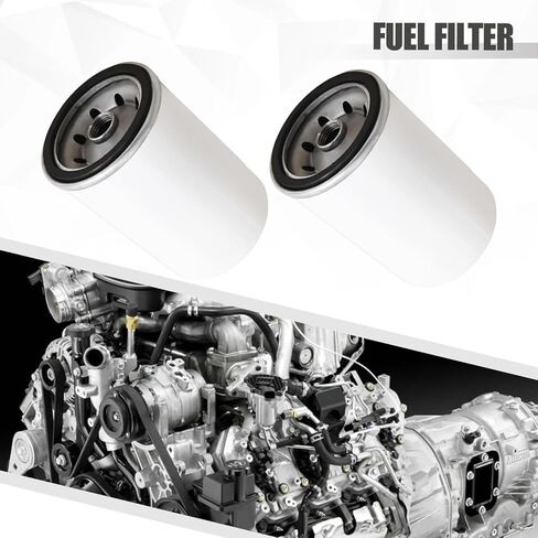 Anxingo 2Pcs P550943 Fuel Filter, Replacement for GMC 6.2L Light-Duty Trucks Detroit Diesel Engines, Replaces 25011214 BF782 WIX 33124 P553004 FF5033 TP943 FF5018 in Saudi Arabia