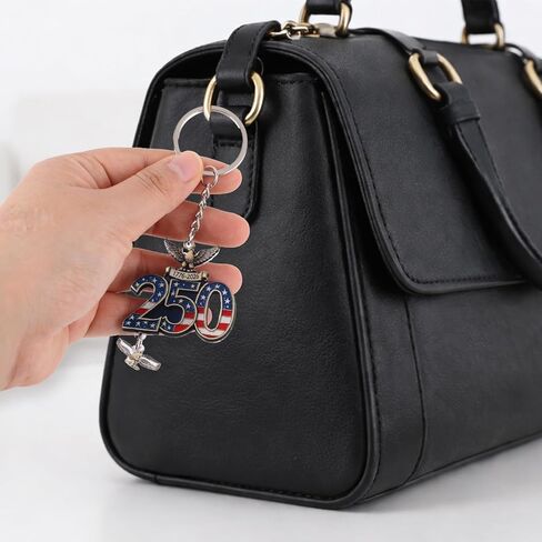 3pcs USA Anniversary Keychain, 250th Year American Anniversary Commemorative Key Chain Keyring Gift Merchandise Decorations Accessories 1776-2026 Eagle Flag Design in Saudi Arabia