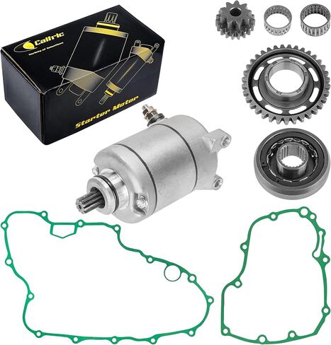 Caltric Starter and Starter Clutch and Driven Gear Set Compatible With Honda TRX450ER 2006-2014 in Saudi Arabia