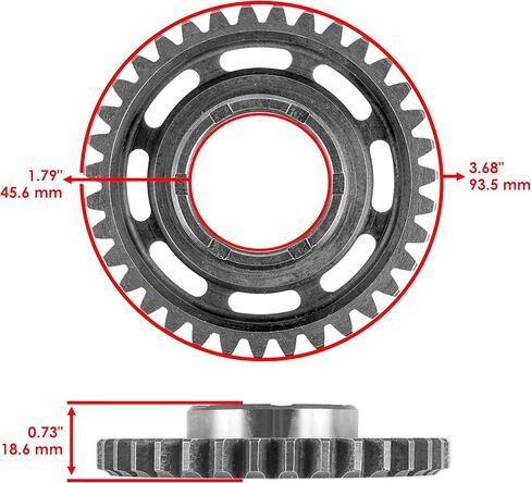 Caltric Starter and Starter Clutch and Driven Gear Set Compatible With Honda TRX450ER 2006-2014 in Saudi Arabia