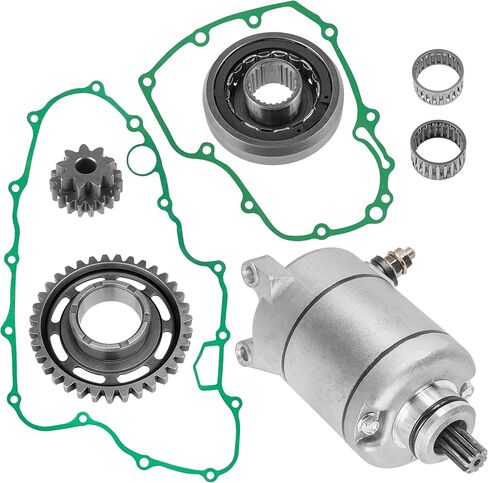 Caltric Starter and Starter Clutch and Driven Gear Set Compatible With Honda TRX450ER 2006-2014 in Saudi Arabia