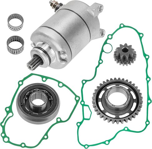 Caltric Starter and Starter Clutch and Driven Gear Set Compatible With Honda TRX450ER 2006-2014 in Saudi Arabia