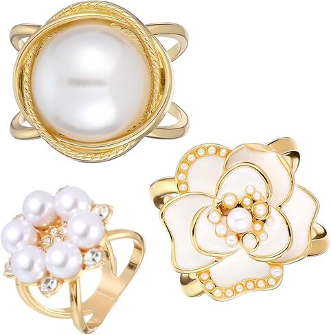3 Pcs Scarf Rings Buckle and Slides T-Shirt Clips for Women Clothing Silk Scarf Ring Clip Waist Cinch Clip Buckle Clothes Corner Knotted Button Metal Round Circle Shirt Clips Wrap Holder for Women in Saudi Arabia