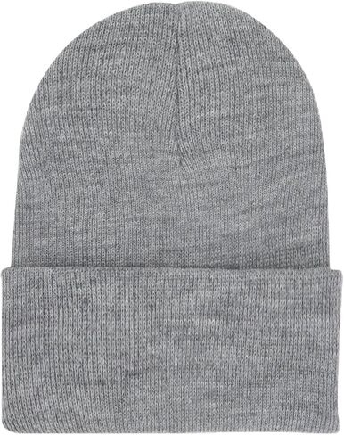 Beanie - Classic Cuff Beanie - Acrylic Warm Winter Beanies Hats Men and Women in Kuwait