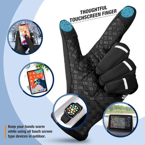 Hikenture Winter Cycling Gloves XL and 2 Pack Black Skull Cap Helmet Liner for Men & Women in Saudi Arabia