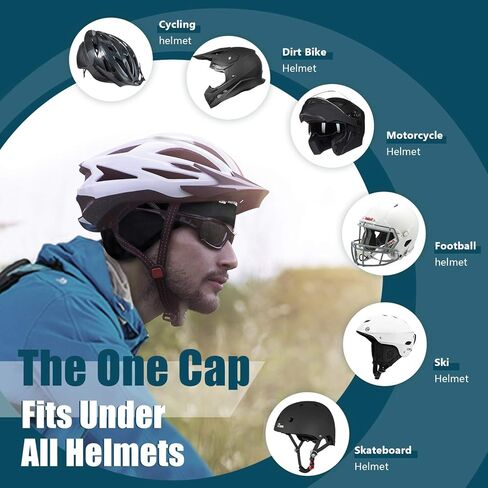 Hikenture Winter Cycling Gloves XL and 2 Pack Black Skull Cap Helmet Liner for Men & Women in Saudi Arabia