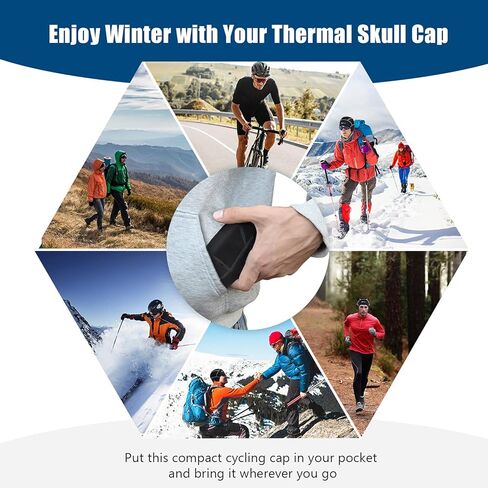 Hikenture Winter Cycling Gloves XL and 2 Pack Black Skull Cap Helmet Liner for Men & Women in Saudi Arabia