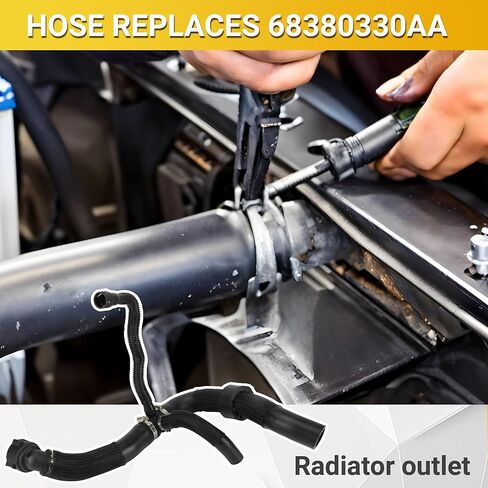68249896AC Lower Engine Radiator Outlet Water Pipe Distribution Reservoir Cooling Coolant Hose for 2017 2018 2019 2020 2021 2022 for Compass 2.4L, Part Numbers: 68380330AA, 68380330AB in Saudi Arabia