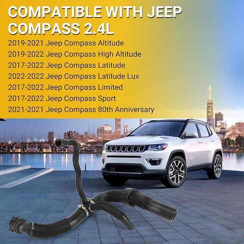 68249896AC Lower Engine Radiator Outlet Water Pipe Distribution Reservoir Cooling Coolant Hose for 2017 2018 2019 2020 2021 2022 for Compass 2.4L, Part Numbers: 68380330AA, 68380330AB in Saudi Arabia