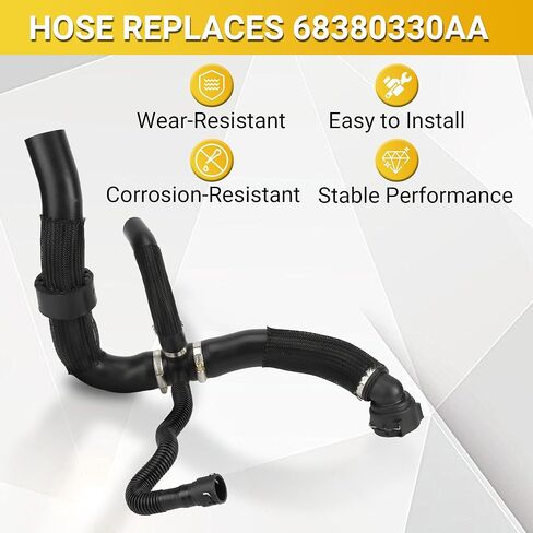 68249896AC Lower Engine Radiator Outlet Water Pipe Distribution Reservoir Cooling Coolant Hose for 2017 2018 2019 2020 2021 2022 for Compass 2.4L, Part Numbers: 68380330AA, 68380330AB in Saudi Arabia