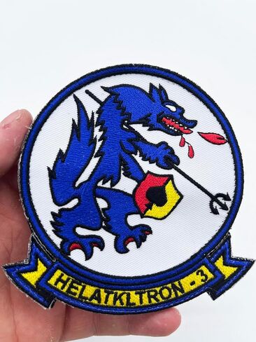 HAL-3 Seawolves Patch – Hook and Loop, 4", Vietnam Navy Helicopter Patch in Saudi Arabia