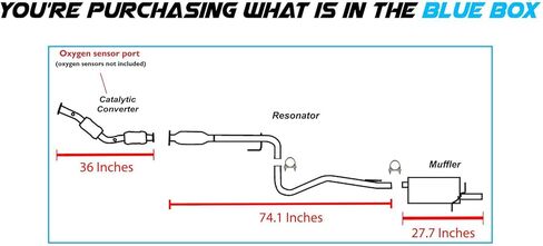 Northeastern Exhaust | EPA-Approved Complete Exhaust System Compatible for 2006-2011 Chevrolet HHR 2.4L | Free Clamp and Gasket Included in Saudi Arabia
