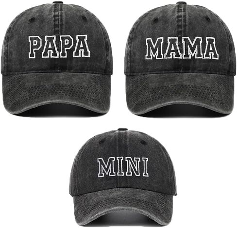 3 Pcs Parent-Child Baseball Hats Adjustable Papa Mama Mini Daughter Son Baseball Cap Embroidered Matching Family Hat in Saudi Arabia
