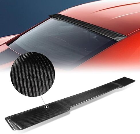 Auto Dynasty Rear Window Roof Spoiler Compatible with Chevy Camaro Coupe 2010-2015, Glossy Black, Carbon Fiber in Saudi Arabia