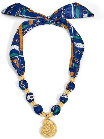 WOWORAMA Colorful Scarf Necklace with Seashell Starfish Charm Necklaces for Women Summer Bandana Necklace Ocean Sea Shell Fish Necklaces Boho Beach Vacation Jewelry in Saudi Arabia