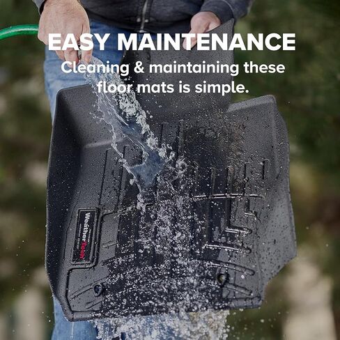 بطانات أرضية مخصصة من WeatherTech لسيارة Ford Super Duty، Super Duty، Super Duty - الصف الأول والثاني (4410511V-4410125V)، أسود in Kuwait