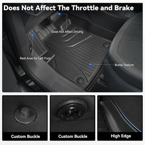 AOMSAZTO Floor Mats & Cargo Liner with Backrest Mat for 2024-2026 GMC Acadia (Only 7 Seats) & Buick Enclave 2025-2026, Custom Fit All Weather TPE Floor Liners Full Set Car Mats in Saudi Arabia