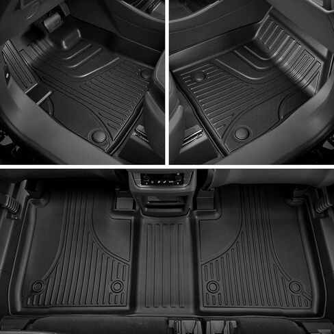 AOMSAZTO Floor Mats & Cargo Liner with Backrest Mat for 2024-2026 GMC Acadia (Only 7 Seats) & Buick Enclave 2025-2026, Custom Fit All Weather TPE Floor Liners Full Set Car Mats in Saudi Arabia