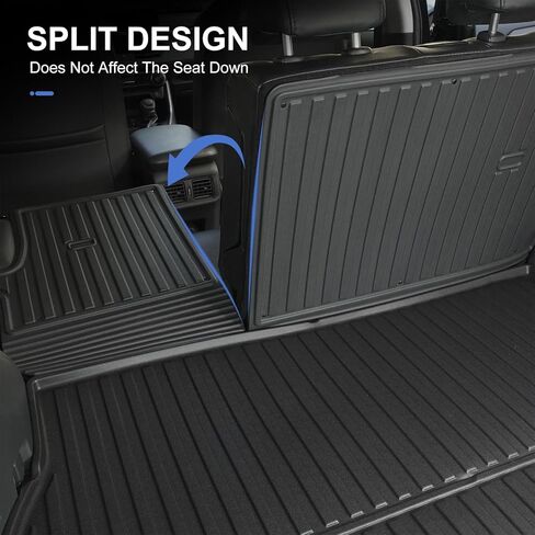AOMSAZTO Floor Mats & Cargo Liner with Backrest Mat for 2024-2026 GMC Acadia (Only 7 Seats) & Buick Enclave 2025-2026, Custom Fit All Weather TPE Floor Liners Full Set Car Mats in Saudi Arabia