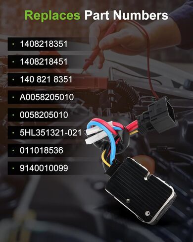 SCITOO HVAC Blower Motor Resistor Air Conditioning Regulator Fit for Mercedes-for Benz 300SD/ 300SE/ 600SEL/ 400SE/ 400SEL/ 600SEC/ CL500/ CL600/ E300/ E430/ S320/ S420/ S500/ E320/ S600 1408218351 in Saudi Arabia