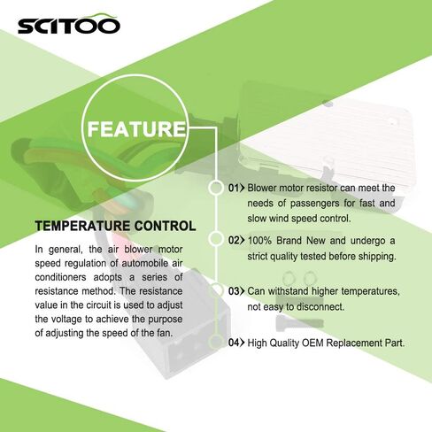SCITOO HVAC Blower Motor Resistor Air Conditioning Regulator Fit for Mercedes-for Benz 300SD/ 300SE/ 600SEL/ 400SE/ 400SEL/ 600SEC/ CL500/ CL600/ E300/ E430/ S320/ S420/ S500/ E320/ S600 1408218351 in Saudi Arabia