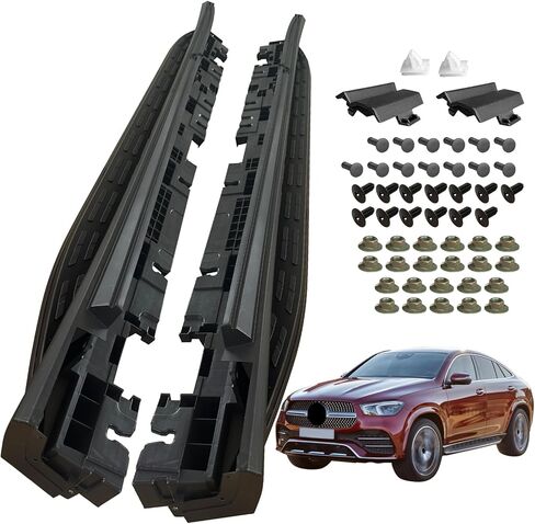 Running Boards Side Pedal Compatible with 2020 2021 2022 2023 2024 Mercedes Benz GLE-Class Coupe C167 GLE 53 AMG GLE 63 AMG Side Steps with Brackets,2 PCS Right & Left Side Step Rail Nerf Bars(Black) in Saudi Arabia