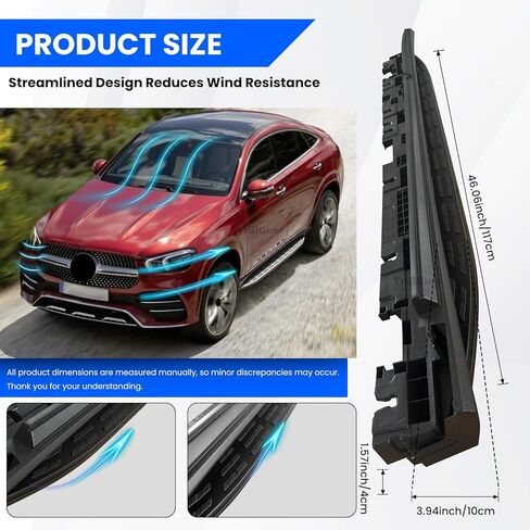 Running Boards Side Pedal Compatible with 2020 2021 2022 2023 2024 Mercedes Benz GLE-Class Coupe C167 GLE 53 AMG GLE 63 AMG Side Steps with Brackets,2 PCS Right & Left Side Step Rail Nerf Bars(Black) in Saudi Arabia