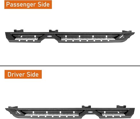 Hooke Road JK Side Steps Running Boards for 2007-2018 Jeep Wrangler JK 4-Door, 7-inch Drop Down Step with Stainless Non-Slip Pad in Saudi Arabia