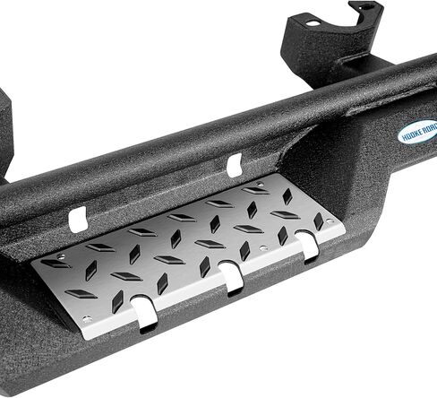 Hooke Road JK Side Steps Running Boards for 2007-2018 Jeep Wrangler JK 4-Door, 7-inch Drop Down Step with Stainless Non-Slip Pad in Saudi Arabia
