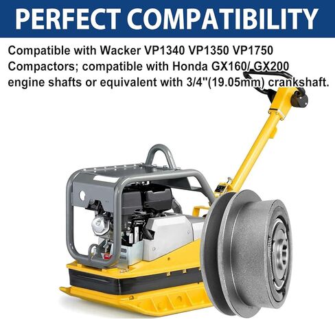Centrifugal Clutch 5" Single Pulley - 1/2" V-Belt 3/4" Bore Compatible with Wacker VP1340 VP1350 VP1750 Plate Compactors | Honda GX160, GX200 Engine Shafts in Saudi Arabia