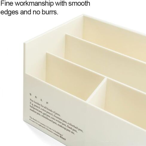 Multi-functional Desktop Storage Box with 4 Compartments, Stationery, Remote Controls, Cosmetic, Keys, Sunglasses Desktop Organizer for Home Office School(Wihte) in Saudi Arabia