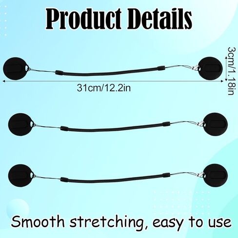 3pcs Magnetic Remote Control Holders with Security Cable, Wall Mount Self Adhesive TV Remote Holder with Retractable Spring Rope for Projector & Television Remotes in Saudi Arabia