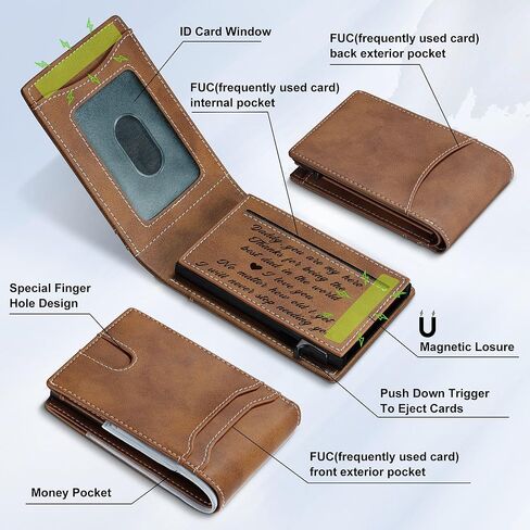 هدايا فورية للزوج في عيد الحب: محفظة ذكية تحجب تقنية تحديد الهوية بموجات الراديو - هدايا للتخزين في صندوق هدية لصديقها الأب في ذكرى عيد ميلاد عيد الحب in Kuwait