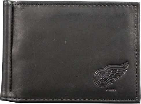 Rico Detroit Red Wings Genuine Black Leather Money Clip Wallet RFID Blocking in Saudi Arabia