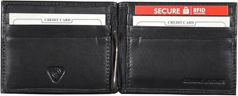 Rico Detroit Red Wings Genuine Black Leather Money Clip Wallet RFID Blocking in Saudi Arabia