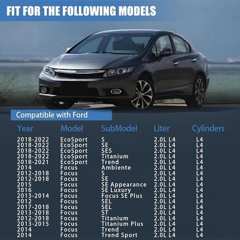 مجموعة حشية غطاء صمام المحرك Sorello متوافقة مع Ford EcoSport 2018 2019 2020 2021 2022، من أجل Focus 2012 2013 2014 2015 2016 2017 2018 لمحرك 2.0L L4 - استبدل VS50877R VS50729 in Kuwait