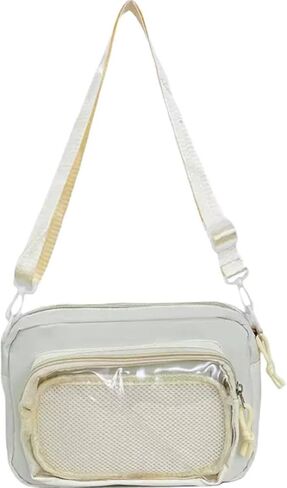Cute Ita Bag Crossbody Kawaii Messenger Bag with Insert Clear Pin Display Bag Y2K Tote Bag Anime Handbag Purse in Saudi Arabia
