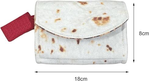 The Burrito Wallet with Foil Bag, Giant Tortilla Leather Purse, Travel Card Holder Organizer, Novelty Storage Wrap (B) in Saudi Arabia