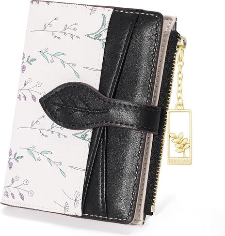 Women’s Wallet, Compact and Small RFID Blocking Bifold PU Leather Card Holder, Mini Purse with Coin Pocket for Ladies, Girls(Pulple) in Saudi Arabia