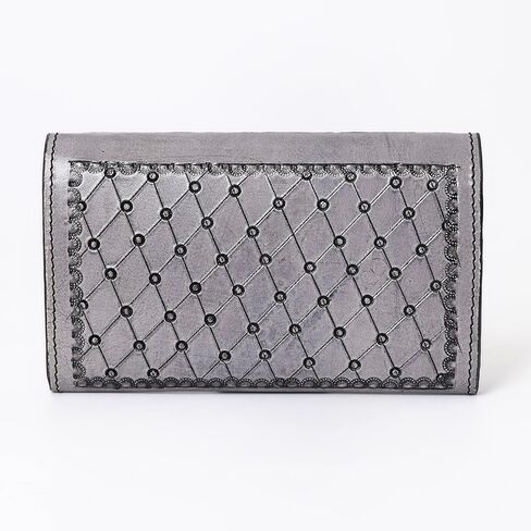 Merbaa Genuine Leather Wallets for Women Cowhide Wallet for Ladies Hand Tooled Western Wallet Purse with Multi Card Pocket Clutch Handbag Slim RFID Blocking Card Slot in Saudi Arabia