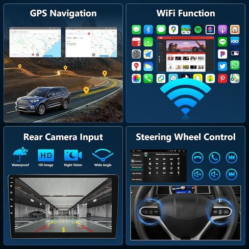 ستيريو سيارة لسيارات BMW 3 Series 328i 335i 325i E90 E91 E92 E93 2005-2011 راديو Apple CarPlay Android Auto، شاشة لمس IPS 9 بوصة لكاميرا BMW 328i ستيريو BT/FM DSP/GPS/WiFi/SWC، غير. الألياف الضوئية in Kuwait