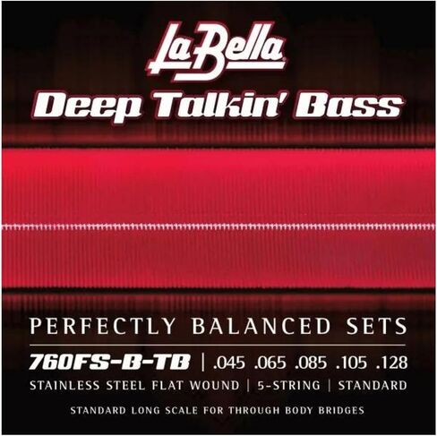 La Bella 760FS-TB Deep Talkin' Bass Stainless Steel Flat Wound- Standard Long Scale Bass Guitar String in Saudi Arabia