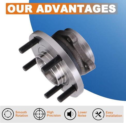 Front Wheel Hub Bearing Assembly 2 PCS Compatible for 2007-2014 Chrysler 200 Sebring, Compatible for 2008-2014 Dodge Avenger Caliber 5 Lugs Replace 513263 in Saudi Arabia