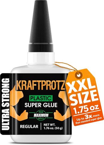 Plastic Superglue for Cracks in Toys, Tools & Plastic Surfaces – 1.76 oz XXL – Ultra Thin, Dries Clear, Fast – Waterproof, Heat-Resistant Household Adhesive (Gel 1.75oz/50g) in Saudi Arabia