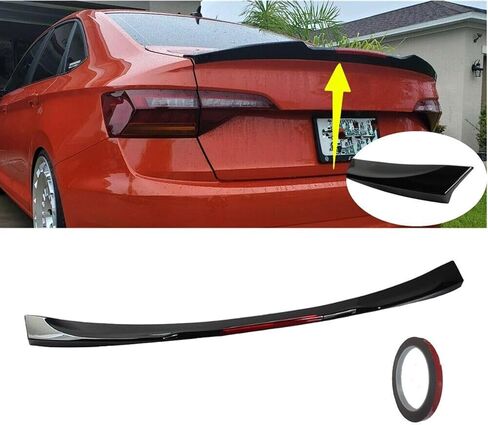Rear Trunk Lip Spoiler Blade Style Wing Fit for Volkswagen VW Jetta GLI/S/SE/SEL/Highline MK7 2019-2024 Accessories (with Red Reflector) in Saudi Arabia