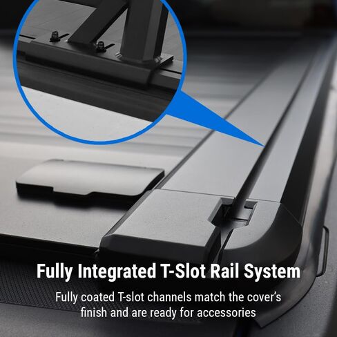 Syneticusa Stealth Black Retractable Hard Tonneau Cover T-Slot Rails Fits 2016-2026 Tacoma 5ft Truck Bed Premium Edition Accessories Waterproof in Saudi Arabia